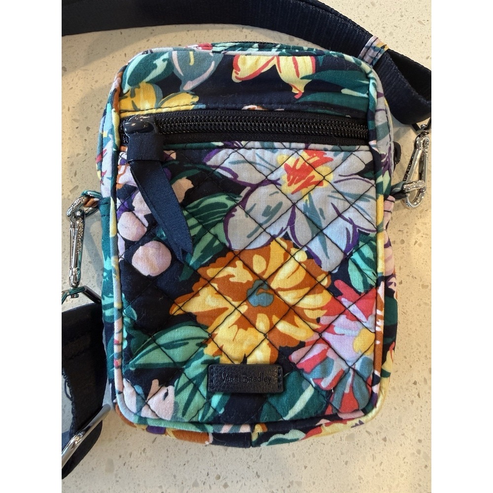 VERA BRADLEY Floral Easy Crossbody Purse Adjustable Strap